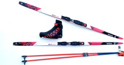 Ski Set Rossignol Delta Sport Sk mit Bdg. Schuhe X 10 Skate und Stöcke